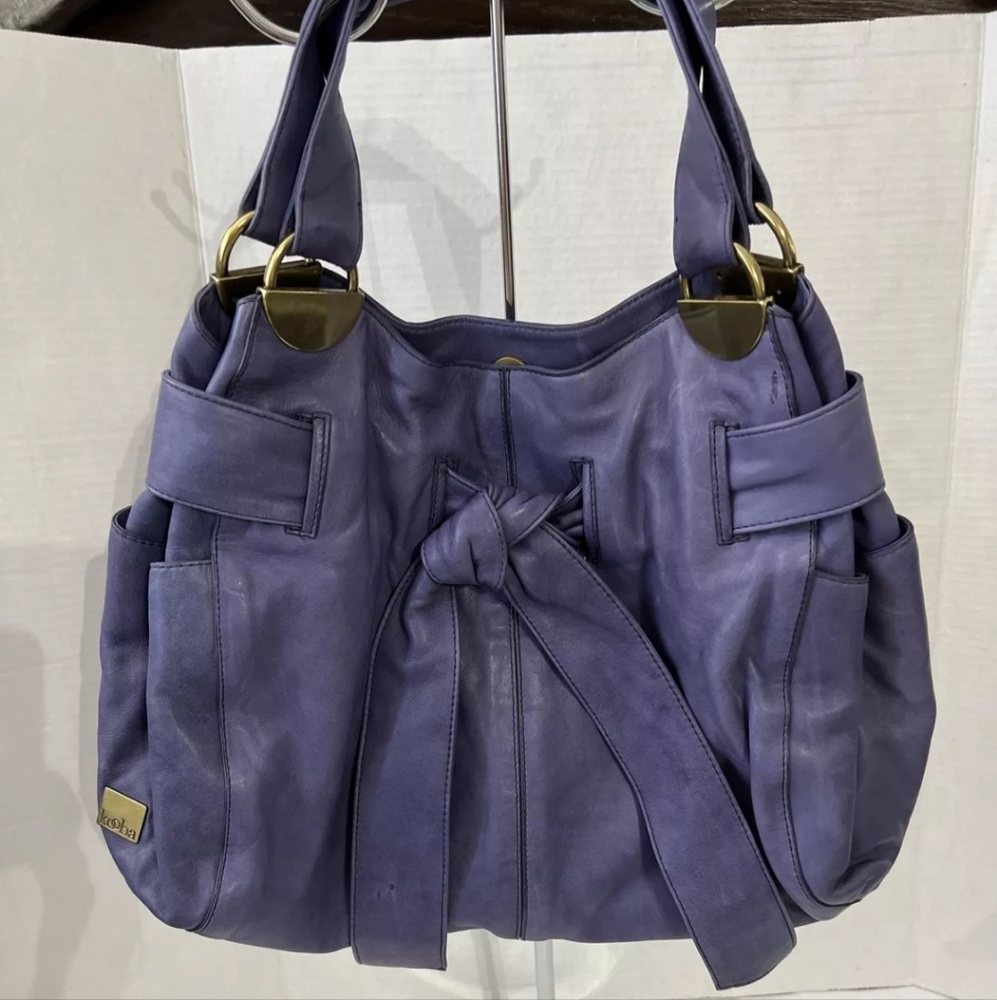 KOOBA Purple Buttery Soft Leather Shoulder Bag Purse